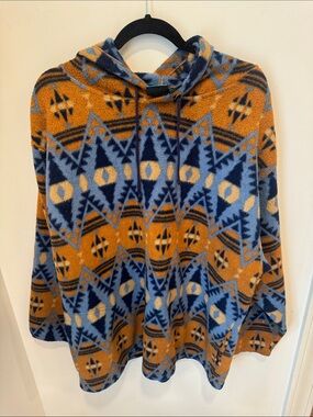 INSANE 90s Vintage Santana Southwest Fleece Hoodie | Aztec Print Retro- Large
